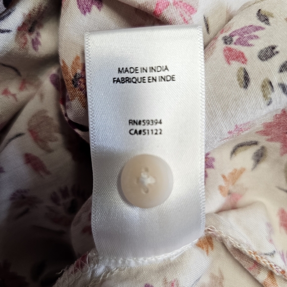 Beach Lunch Lounge Floral Button Down Shirt - Pink Orange Cream Brown Mulitcolor - Picture 13 of 13